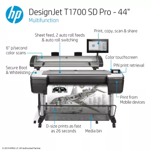 HP DesignJet T1700 SD Pro Large Format Multifunction PostScript® Printer - 44